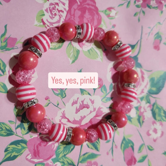 Zebra Stripe and Gold Beaded Bracelet - Picture 12 of 16